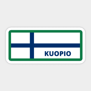 Kuopio City in Finnish Flag Sticker